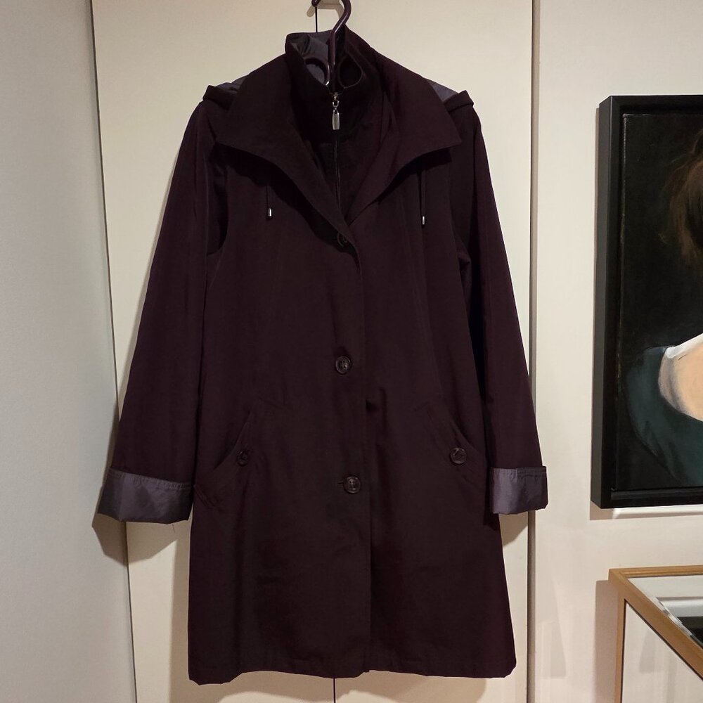 GALLERY NEW YORK  raincoat jacket - removeable lining and detachable hood
